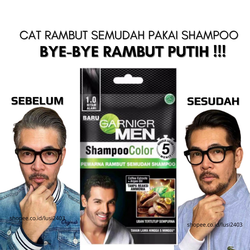 Jual Garnier Men Shampoo Color Sachet Pewarna Rambut Pria Laki Uban