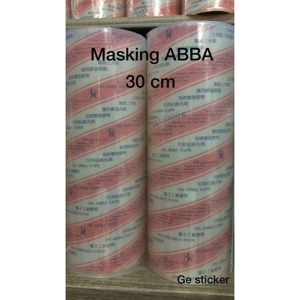 

TRANSFER / MASKING TAPE ABBA 30 cm x 110 yard laminasi cutting sticker stiker 30cm