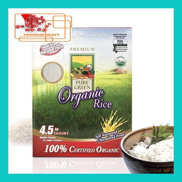 

S0Bers Beras Organik Pure Green Organic Rice Pulen Wangi(Fragrant Rice) 4,5Kg Ric0S50B