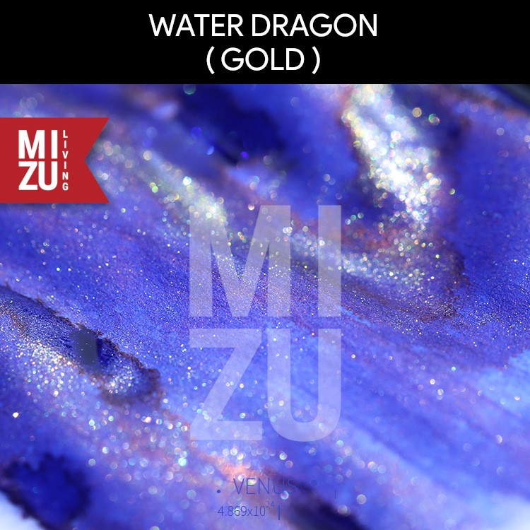 TRAMOL GOLD SERIES 25ml SHIMMERING Fountain Pen INK Tinta Glitter Emas Perak-WATER DRAGON G