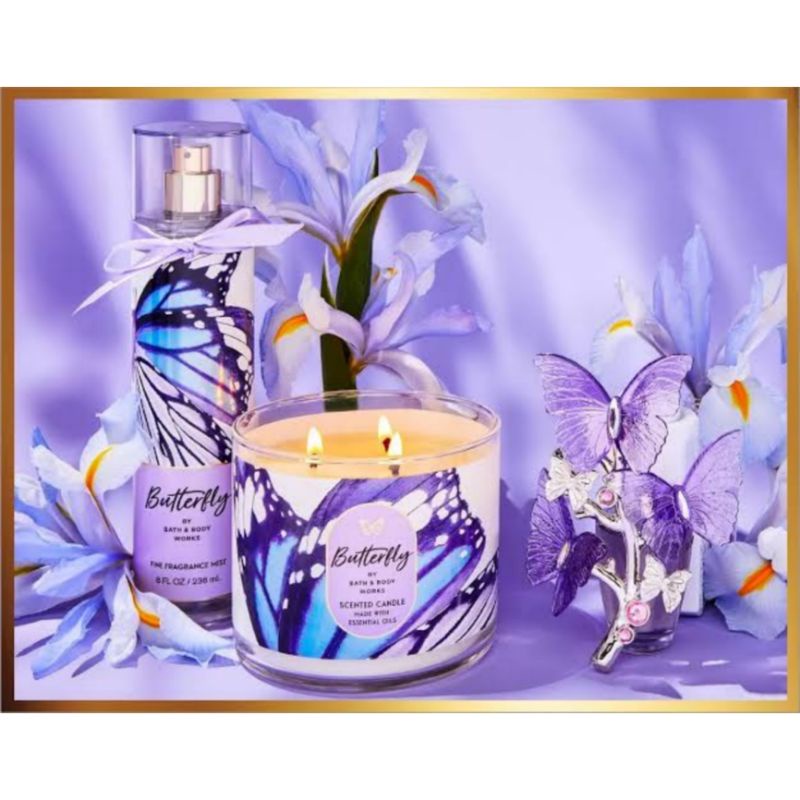 BATH &amp; BODY WORKS BBW BUTTERFLY SERIES FULLSIZE TRAVELSIZE MIST LOTION SHOWER GEL BODY CREAM HAND CREAM SHOWER GEL BODY CREAM LOTION MIST WASH WALLFLOWER ROOMSPRAY SCENTPORTABLE GENTLE GEL DEEP CLEANSING GENTLE FOAMING CREAMY LUXE