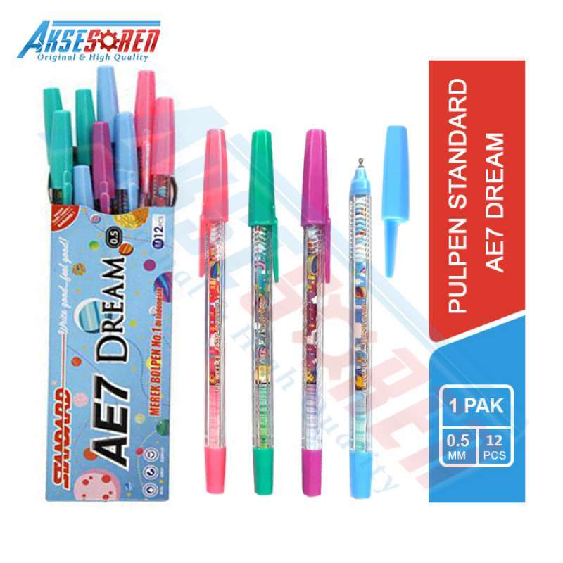 

Pulpen Standard AE7 Dream [1Pack] / Ballpoint / Pena Pen Hitam / Polpen Standar Bermotif 1 Pak Murah