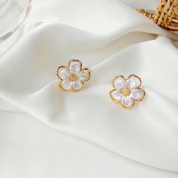 anting s925 bunga simpel new flower earrings (3F5) jan292