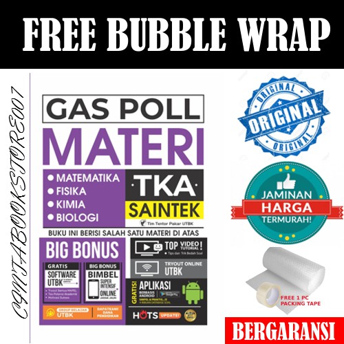 GAS POL Materi Terlengkap SBMPTN TKA SAINTEK PerMapel Matematika, Fisika, Kimia, dan Biologi
