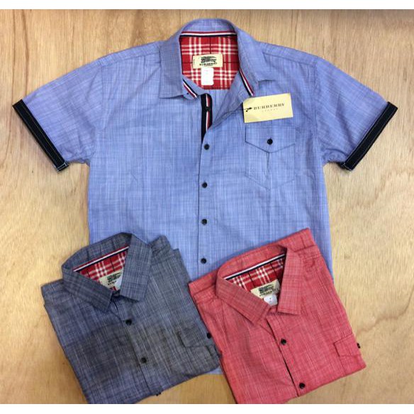 kemeja burberry/ kemeja pria/ kemeja laki/ kemeja import