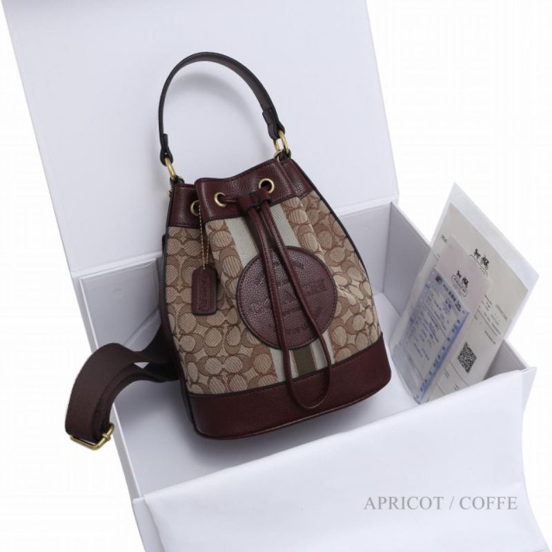 [SEMI PLATINUM] Tas COACH Strip Serut With Box