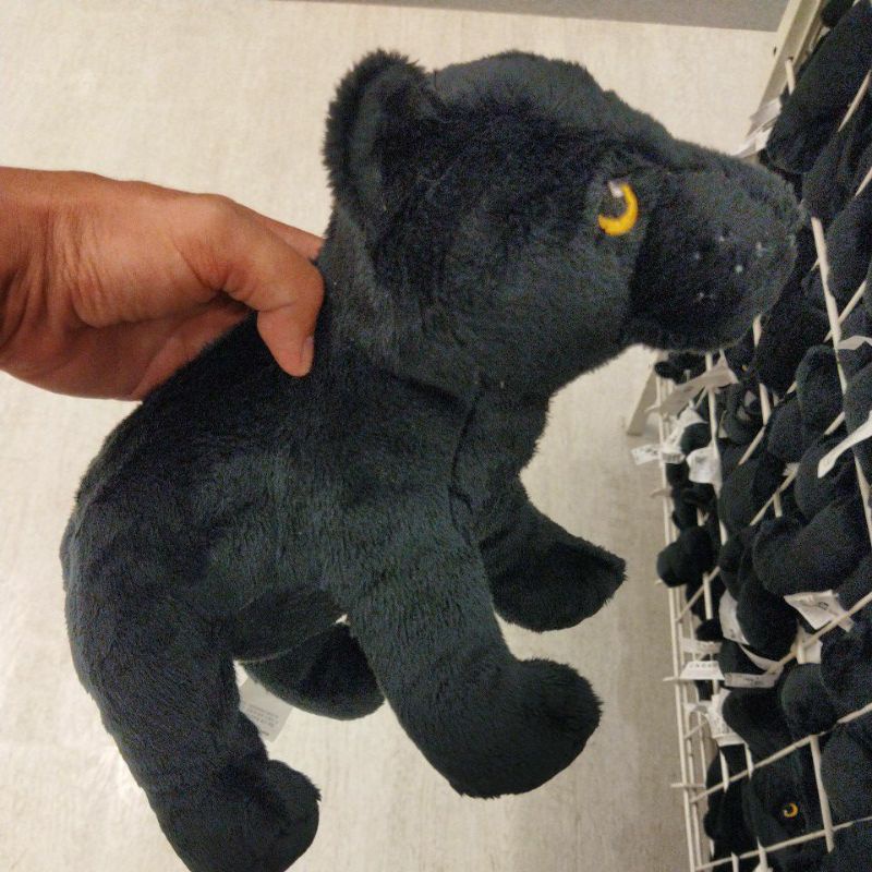 Boneka Mainan Anak Macan Kumbang Hitam Panther Mini 28cm