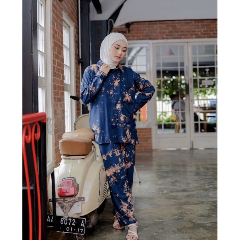 one set tie dye/ setelan tie dye / tie day / setelan rayon