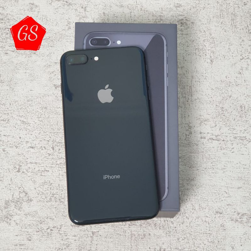 IPHONE 8 Plus 64GB 256GB Second Fullset Original Mulus / Like new-Black