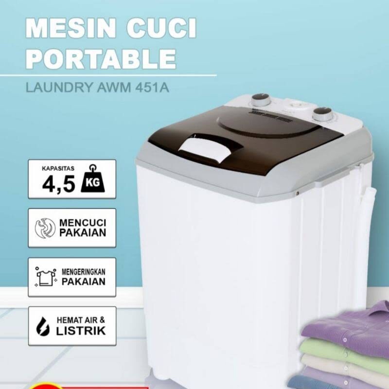 Jual Mesin Cuci Laundry Arashi AWM 451 A Kapasitas 4.5 KG / AWM 451A ...