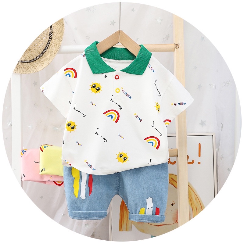 Baju kaos setelan anak anak laki laki bayi balita lucu bahan premium murah bagus