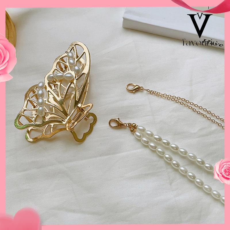 [COD]Butterfly Jepit Rambut Bentuk Kupu-Kupu Bahan Metal Ukuran Besar-FA