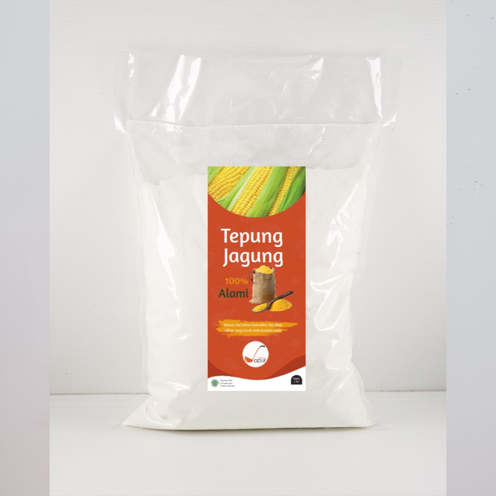 Tepung Maizena 500gr / 100% Sari Pati Jagung Murni / Asli Tepung Jagung Halal - Dapur Supplies