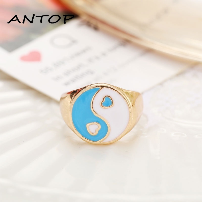 Cincin Jantung Tai Chi Untuk Aksesoris Perhiasan Fashion Wanita ANTOP