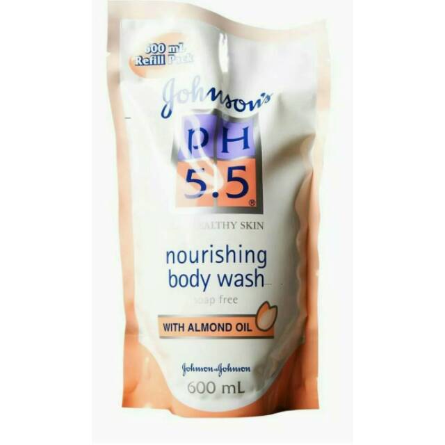 Johnson n Johnsons PH 5.5 Body Wash With Almond Oil Refill 600ml