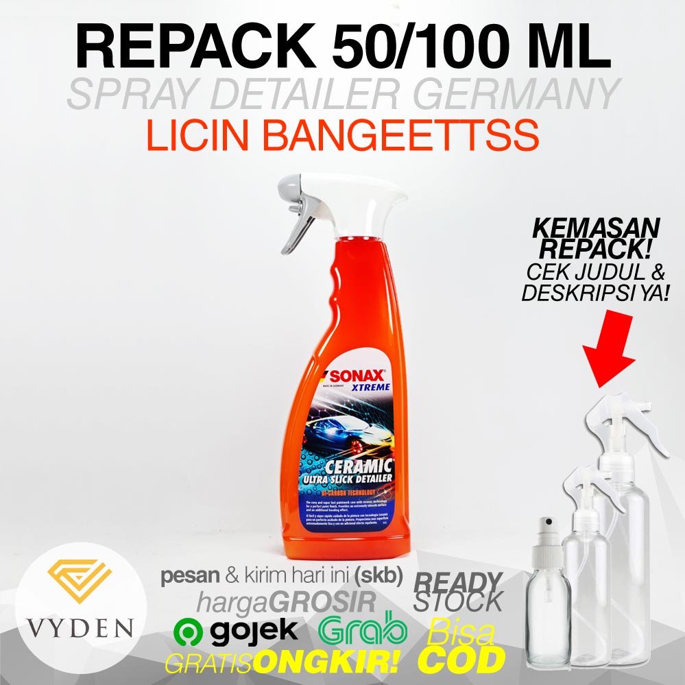 SONAX CERAMIC Ultra Slick Detailer REPACK Perawatan Harian Coating Maintenance Licin Quick Efek Daun Talas Hydrophobic