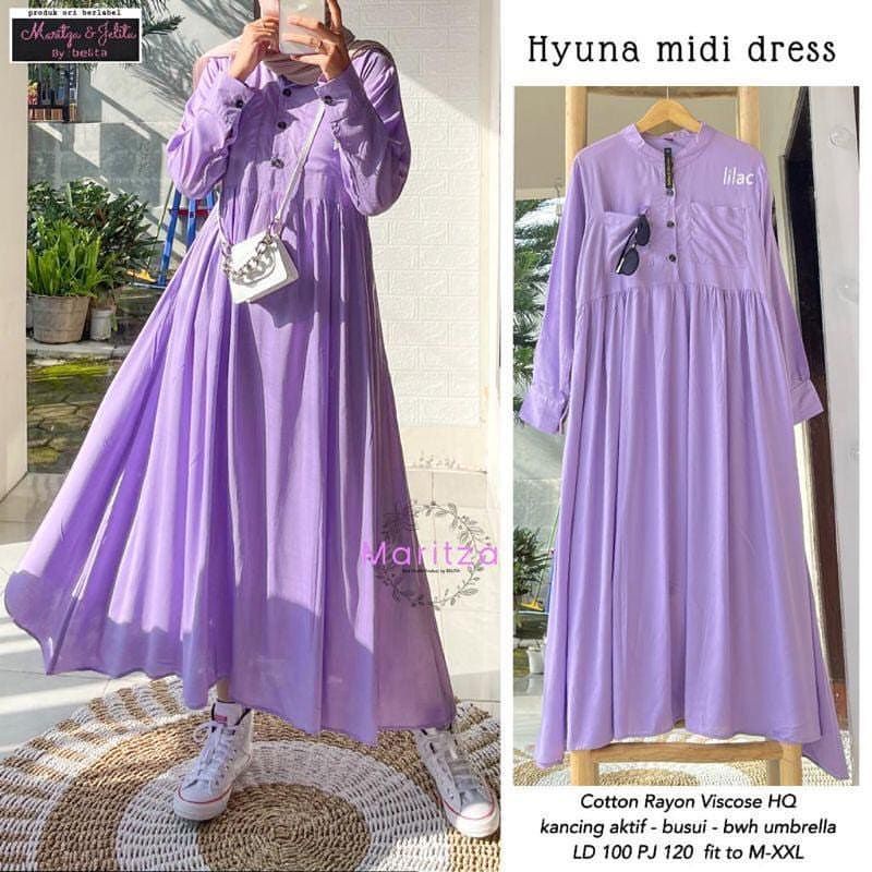 Dress Katun . 7Hyuna Midi Dress