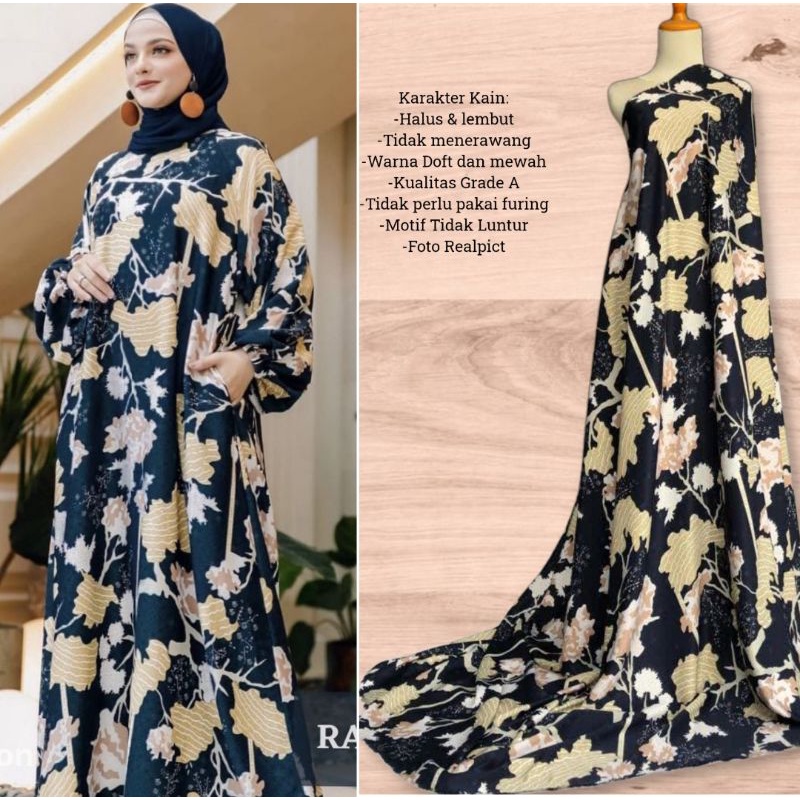 Kain Maxmara Lux Demand Melati Popular Cocok untuk Gamis , Tunik dan Set cel ( Per 0.5 meter )