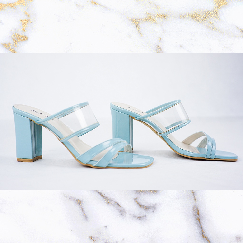 light blue metallic heels