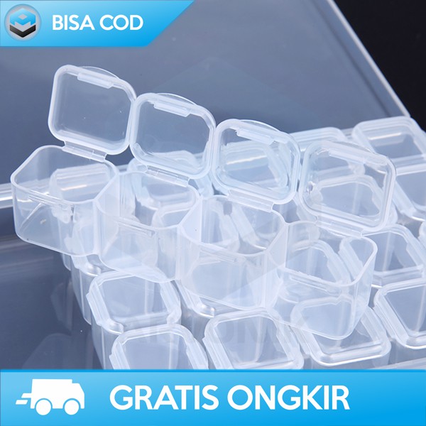 BOX ORGANIZER KOTAK PENYIMPANAN ANTING AKSESORIS BIUTTE.CO TRASNPARAN