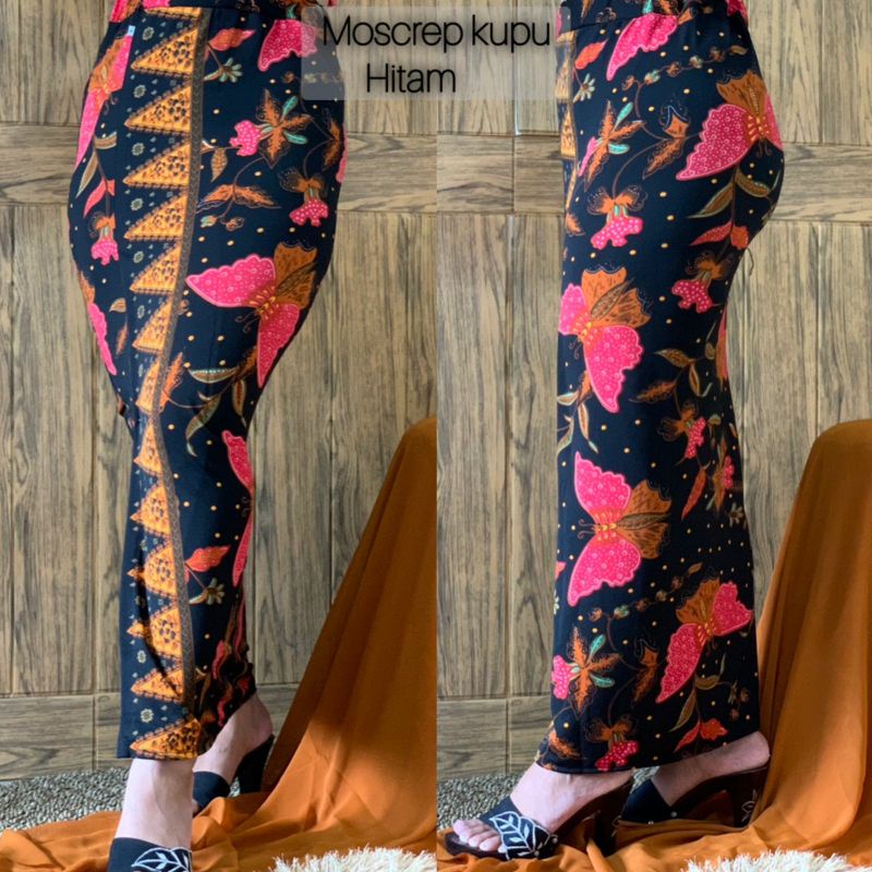 Kamen jadi rok bali bahan mscrepe strait motif batik kupu-2