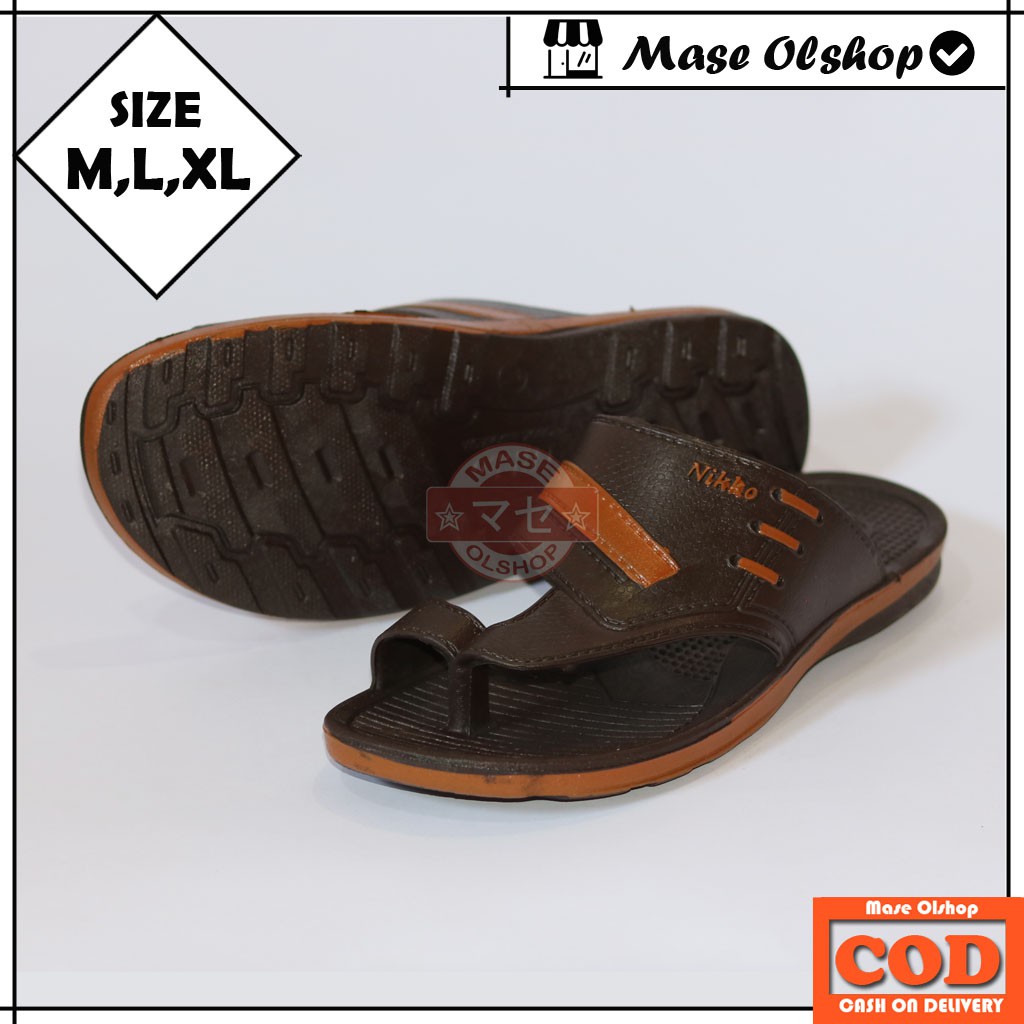 Sandal Karet Pria Nikko Model Jepit Slide Murah