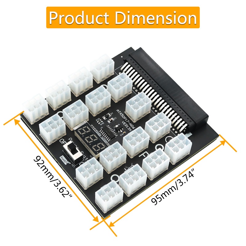 Btsg Breakout Board Untuk Ming Riser Power GPU PSU Module Server Card 50Pin Ke 17x 6Pin