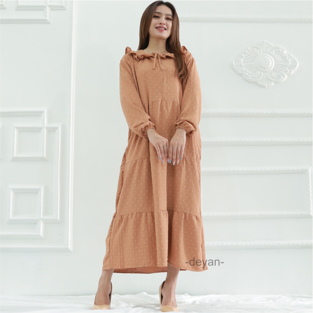 DEYAN - Zamira midi dress // dress katun crincle uragiri