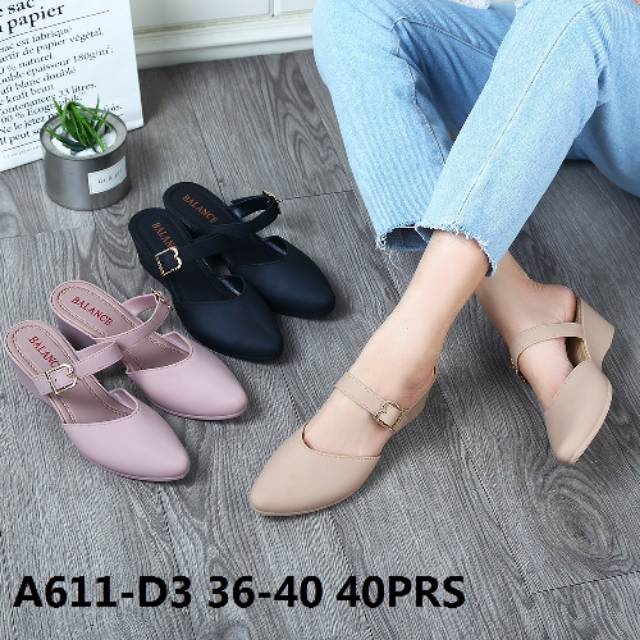 Sepatu Bustong Tali Slot Import A611-D3