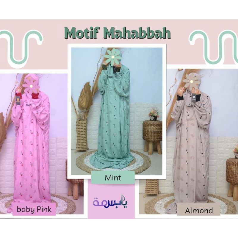 Mukena Terusan Motif BASMAH / Mukena Hadramaut Terompah Manset / Mukena Dewasa / Mukena Hadramaut