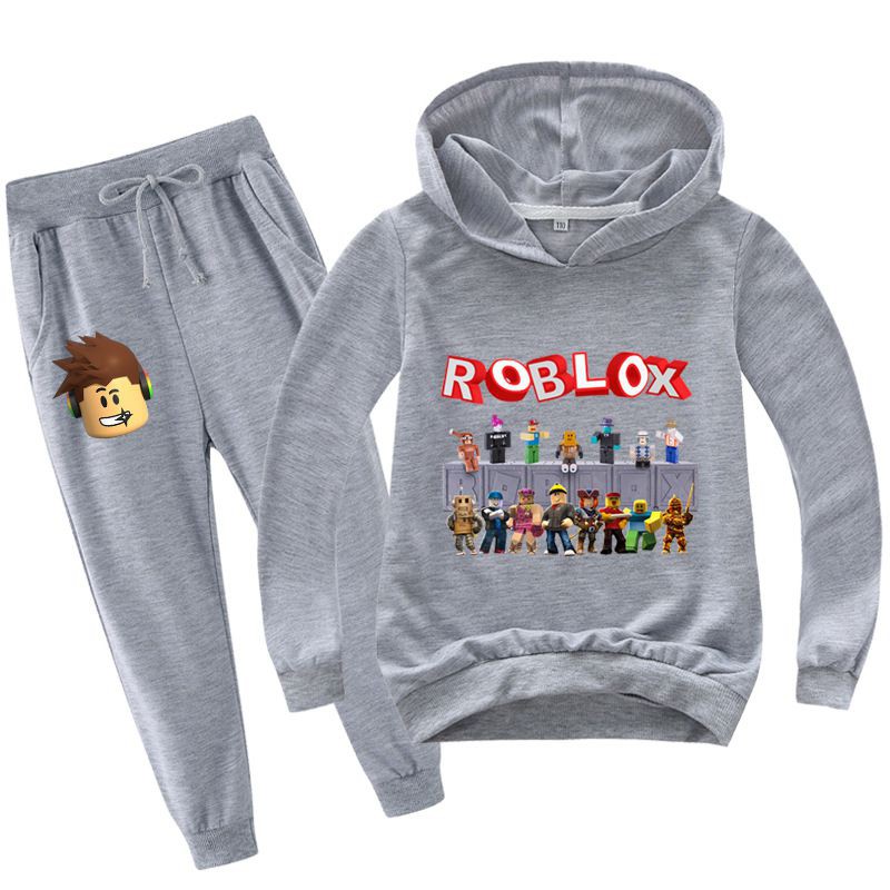 Roblox Children Tracksuit Fashion Kids Casual Hoodie Long Pants Sweatshirt Set Shopee Indonesia - zoro pants roblox id