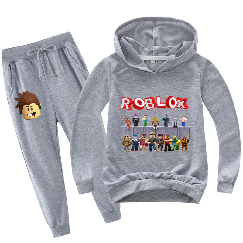 Roblox Children Tracksuit Fashion Kids Casual Hoodie Long Pants Sweatshirt Set Shopee Indonesia - baju naruto roblox