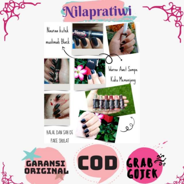Kutek halal hitam coklat cat kuku halal pacar kuku halal Inai kuku halal kosmetik pengantiin