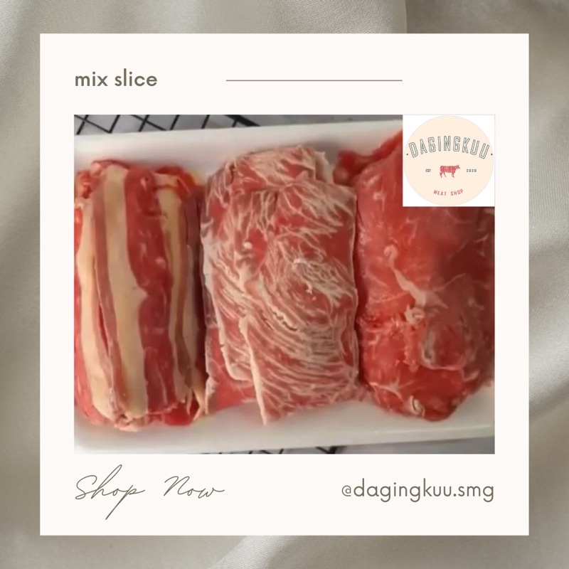 

slice beef mix 3 macam daging slice beef us slice wagyu slice lessfat sukiyaki