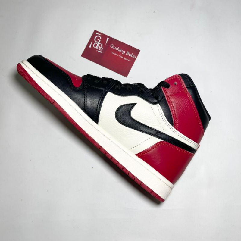 Nike Air Jordan 1 Retro High OG Bred Toe BNIB HQ LEATHER GUARANTEE
