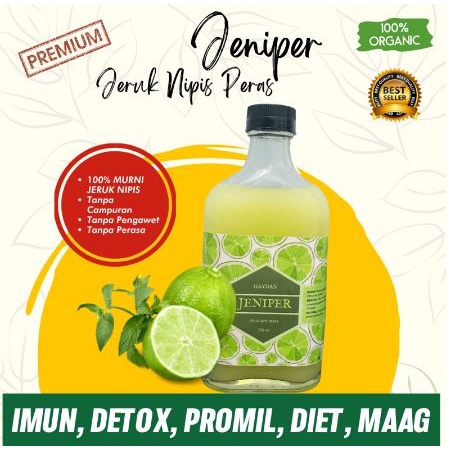 

★Terbaik★ JENIPER | Jeruk Nipis Peras Murni | 250 ml | Tanpa Campuran