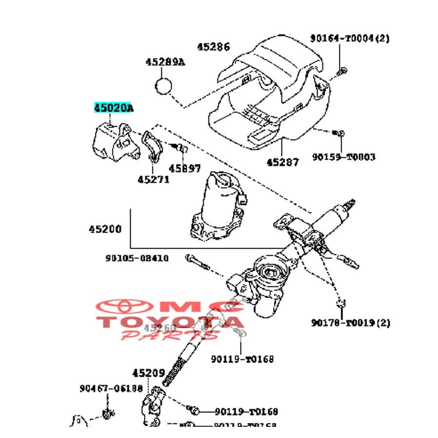 Actuator Assy Power Steering Lock New Vios Limo Yaris 45020-52140