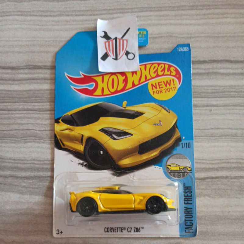 DIECAST HOT WHEELS CORVETTE C7 KUNING