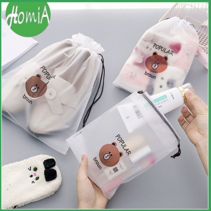 Tas Kantong Serut anti air Serbaguna Travel  pouch Organizer Bag