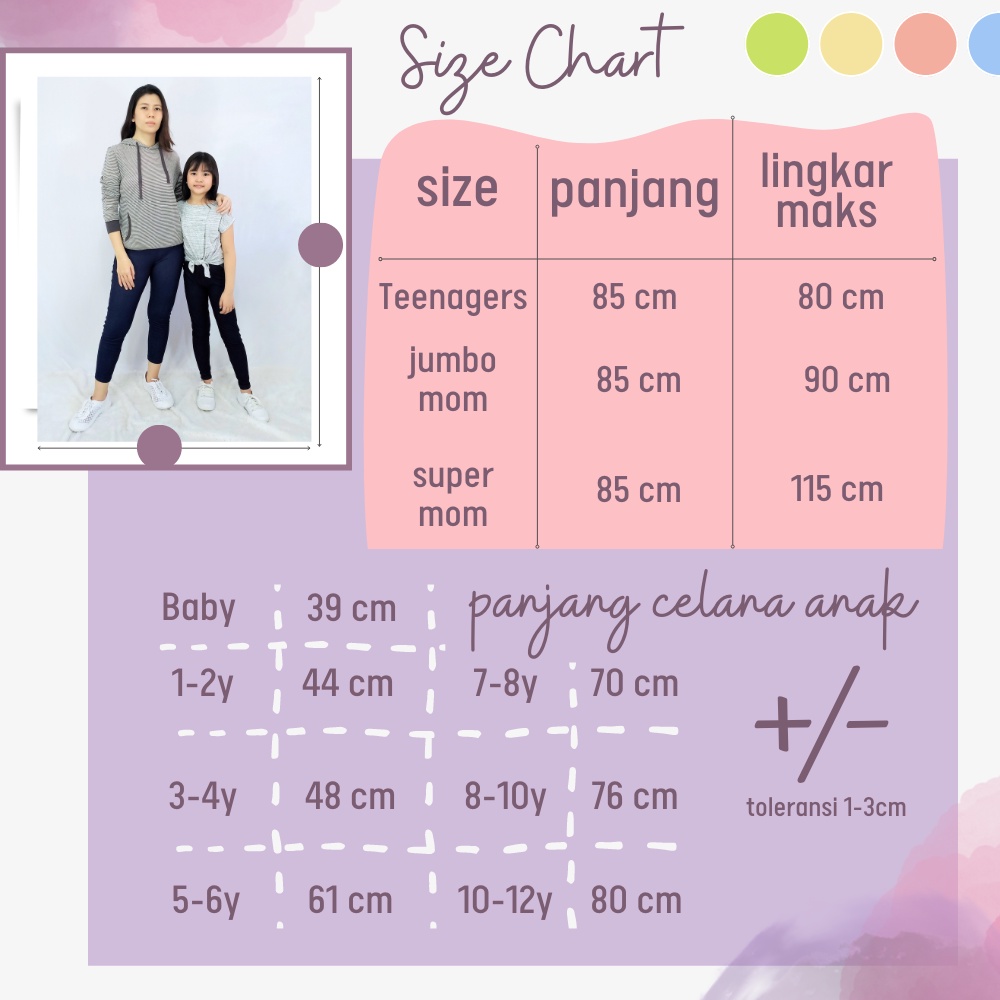 (COUPLE) Mom &amp; Kids Premium Jeans Legging Bayi-15 Tahun (Ada Banyak Size) Soft Jegging Stretch Import