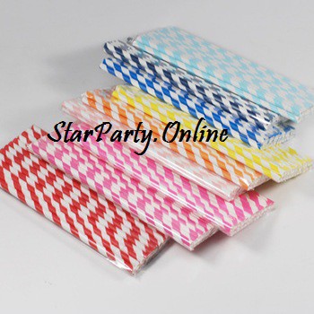 Sedotan Kertas Party/Kilap /Sedotan Kekinian /Souvenir Ultah /Paper Straw /Straw