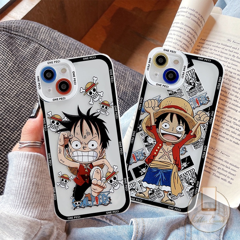 Casing OPPO A17 A17 A17k A96 A15 A77s A3S A57 A16K A95 A55 A16 A7 A76 A15S A5S A31 A5 A9 A54 A12 A74 A1K A35 A94 A33 A12E Reno 75 6 Kartun Luffy One Piece Soft TPU Case Cover