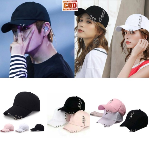 TOPI BASEBALL RING BESI KOREA ANTING RANTAI BINTANG KPOP UNISEX KUALITAS PREMIUM TERMURAH