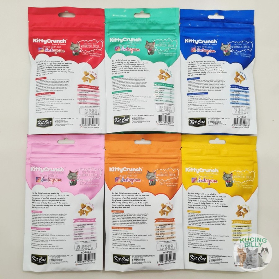 Kit Cat Kitty Crunch 60gr Snack Cemilan Kucing All Varian