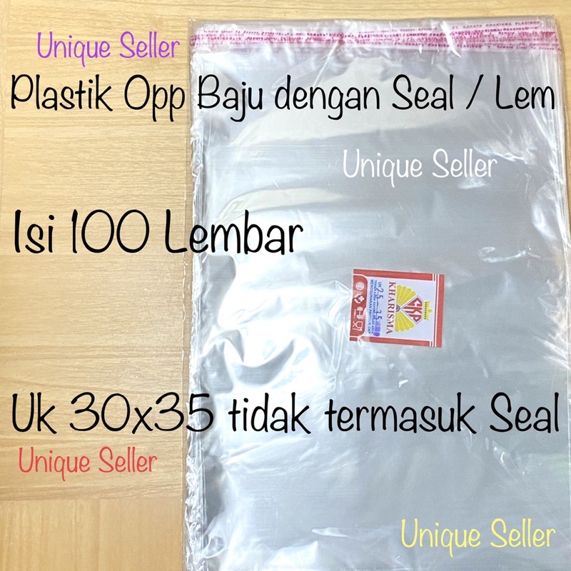 Plastik Opp Baju (SEAL/LEM) Uk 20x30 25x35 30x35 cm isi 100 / Kantong Plastik Opp Seal 20x30 25x35 40x35 / Plastik Opp Baju Sajadah Mukenah dengan Perekat 20x30 25x35 30x35