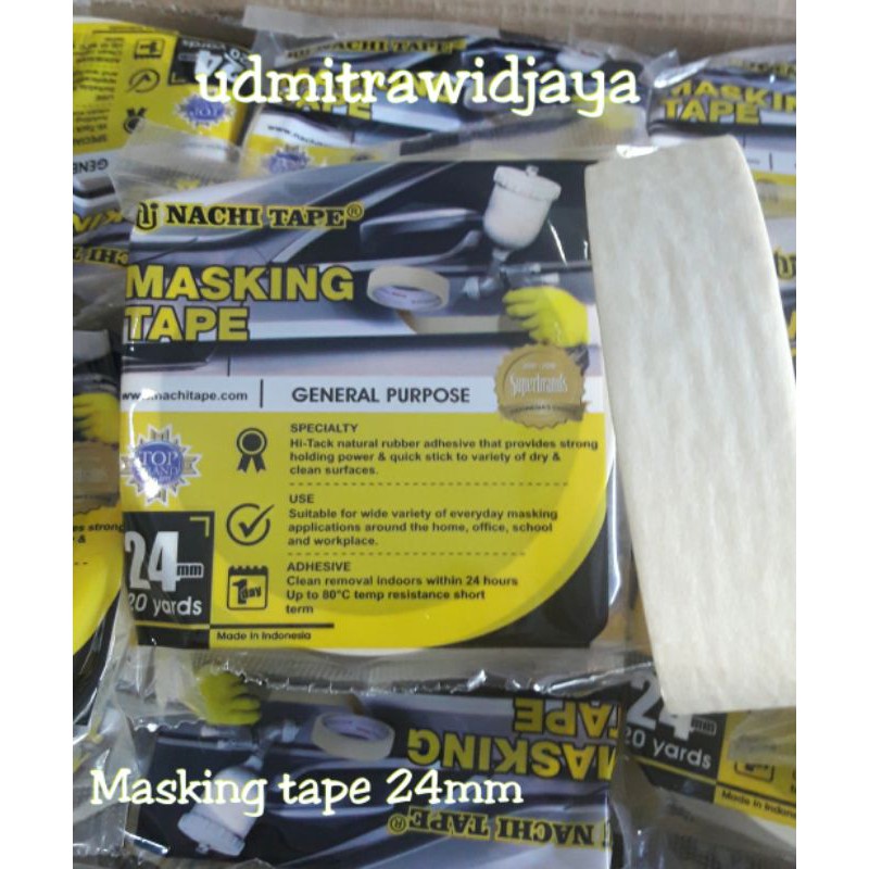 Isolasi kertas merk nachi / Masking tape nachi 24mm / isolasi murah