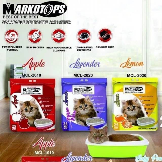 Pasir Kucing wangi MARKOTOP 25 Liter