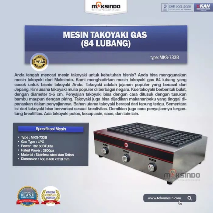 bisa COD mesin takoyaki 84 lubang maksindo termurah