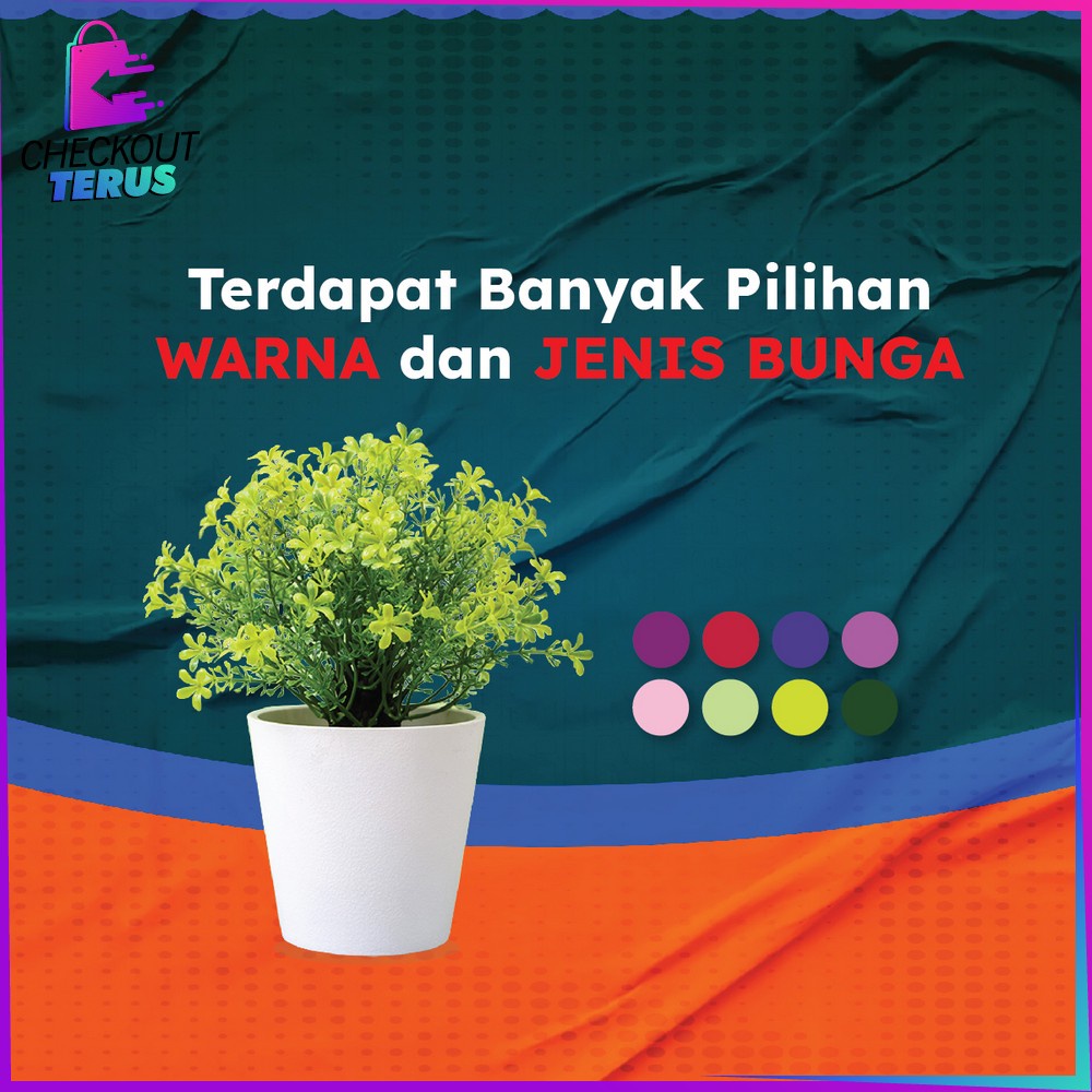 CT C617 C621 Ornamen Pot Cemara Kecil Tanaman Hias Bunga Plastik Artifisial Pajangan Dekorasi Ruang Tamu