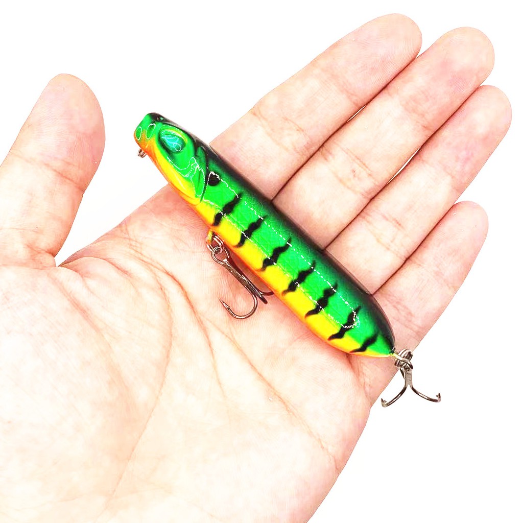 Shengyao 1Pcs New Popper Umpan Pancing Fishing Lure Minnow 8cm 12g Swimbait Bass Wobbler Kail Floating Bait Tackle